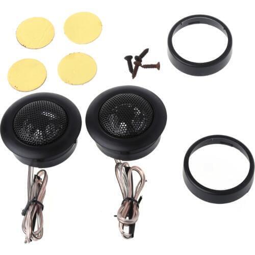 2X CAR Tweeter Super Power Loud Speaker for Car Stereo Flush/Surface Mount 49mm Diameter Dome Small Car Audio Component qiang