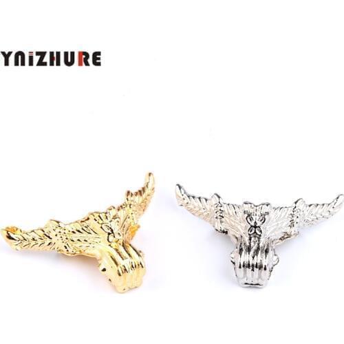 4pcs Antique Wooden Foot Zinc Alloy Wine Sides Metal Care Green Bronze Corners Tiger Feet Furniture Legs Support Corne