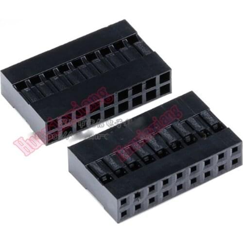 40PCS/Lot 2.54mm Double Row Dupont Plastic Shell Housing Connector For Dupont Jumper 2*2/2*4/2*6/2*7/2*9/2*10