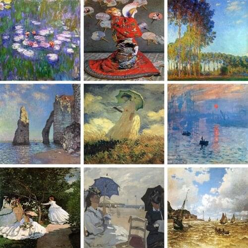Great French Painter Claude Monet Series 5D DIY Diamond Painting Full Square/Round Diamond Embroidery Sale Rhinestones Picture