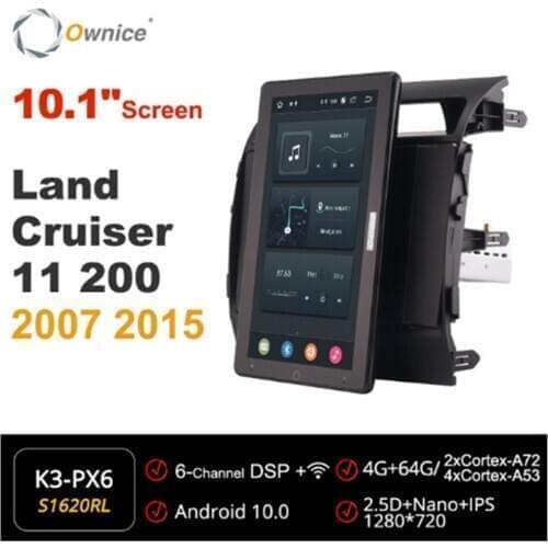 Ownice 720P Android 10.0 Car Radio ForToyota Land Cruiser 11 200 2007-2015 Video Auto Multimedia head Unit 10.1" IPS Rotatable