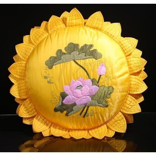 Buddhist Supplies Handmade Embroidery Lotus Cushion Worship Budda Kneel Cushion Monk Meditation Mat Kuhon Lotus Futon