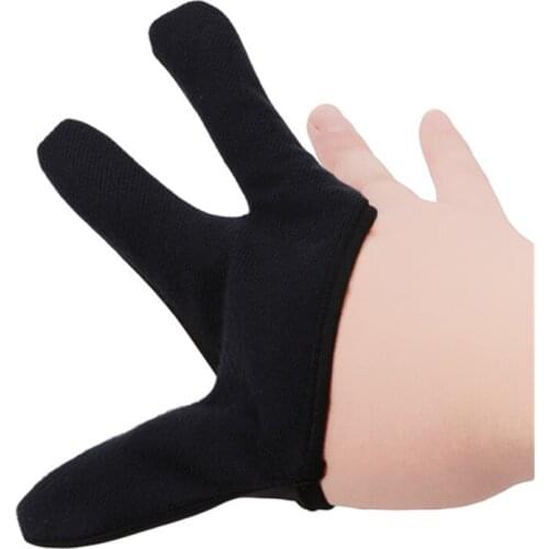 Black Single Glove Palmless Three Finger Glove Anti-scald Cut Off Heat Glove High Quality Hair Curler Special Gloves