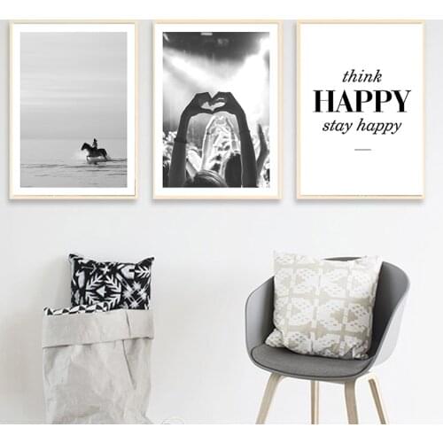 COLORFULBOY Sea Quotes Landscape Nordic Poster Wall Art Canvas Painting Posters And Prints Wall Pictures For Living Room Decor