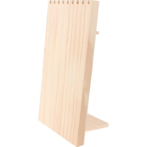 Wood Jewelry Display Stand for Necklace Storage Showcase Pendant Rack - Jewellery Hanging Organize