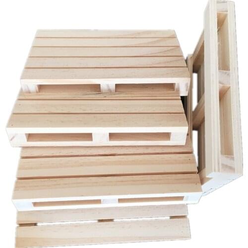 1PCS Mini Wooden Pallet Beverage Coasters for Hot and Cold Drinks Wood Pallet Coasters Flower Pot Cushion