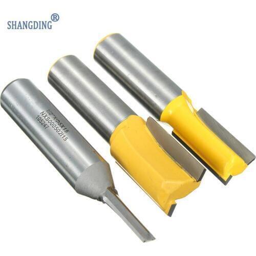 New 3Pcs/Set Dado Router Bit Two Flutes Shank CNC Milling Cutter Drill Bits For 3/4 Inch 1/2 Inch 1/4 Inch Plywood Woodworking