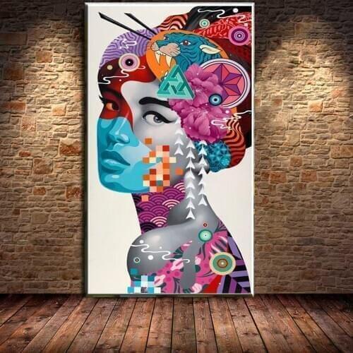 Graffiti Pop Street Art Women Canvas Paintings Modern Wall Art Posters and Prints Wall Pictures For Living Room Home Wall Decor