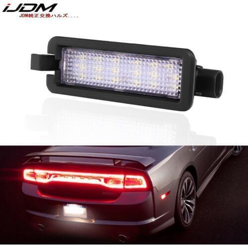 IJDM OEM-Fit 3x Brighter 18-LED CAN-bus error free White 12V-24V For Dodge Charger Challenger License Plate Lamp