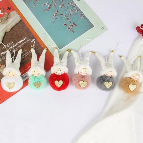 Christmas Hanging Ornament Plush Doll Charm Childrens Dolls Girl Gift Design Xmas Tree Pendant Festival Decoration for Home