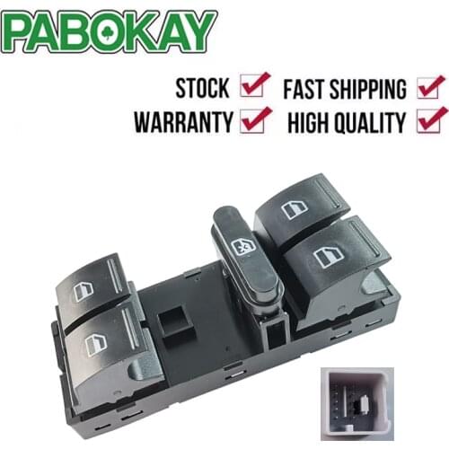 Electric Power Master Window Switch Button For VW Golf 5 6 Jetta MK5 Mk6 Tiguan Touran Passat B6 B7 1K4959857B