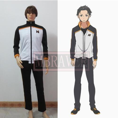 Re: Life a Different World from Zero Natsuki Subaru Uniform Cosplay Costume Sportswear