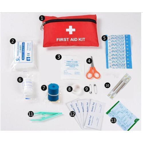 Suit the safety of outdoor wilderness survival camping hiking in the first aid medical emergency treatment package