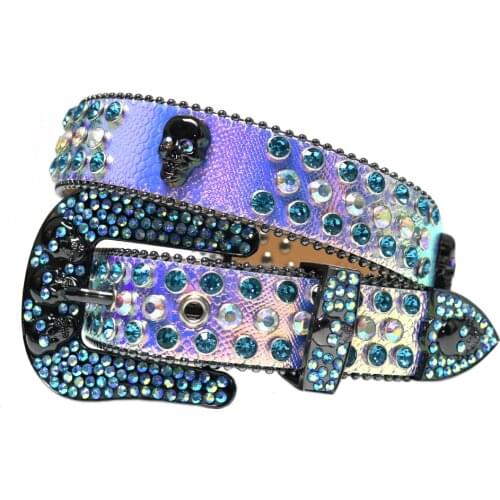 Hot Rhinestone Belt Fashion Western Diamond Studded Belt Colorful Strap Cowboy Cowgirl Women Men Cinto De Strass Ceinture Femme