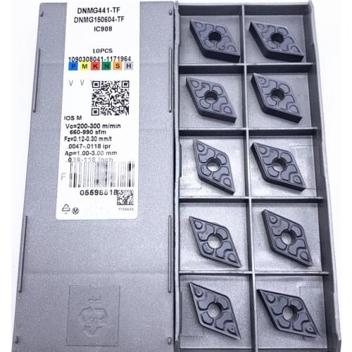 10PCS carbide insert DNMG150604 DNMG150608 TF IC907 IC908 carbide inserts CNC lathe turning cutter Tool turning insert