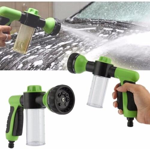 8 In 1 Pressure Hose Nozzle Foam Gun Jet Spray Gun Soap Dispenser Garden Watering Horse Dog Animal Water Gun Car Washing Tools