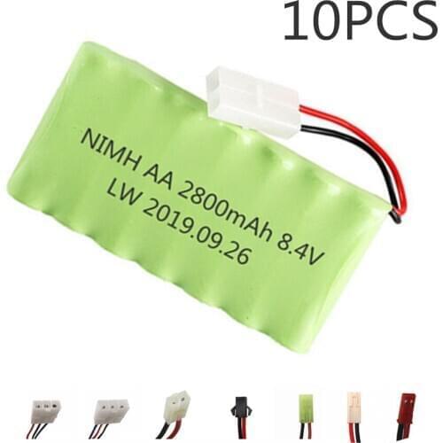 8.4v 2800mah NiMH Battery For Rc toys Car Gun Tanks Trains Ni-MH AA 700mah 8.4v Rechargeable Battery Pack 10pcs for rc boats