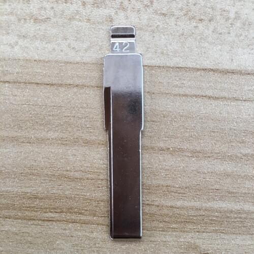 NO.42 Metal Blank Uncut Flip KD Remote Key Blade Type #42 for Zhonghua