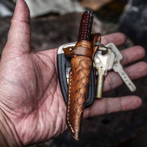 WIND Key knife, mini Damascus steel knife, edc portable knife, self-defense pocket knife, high sharp knife