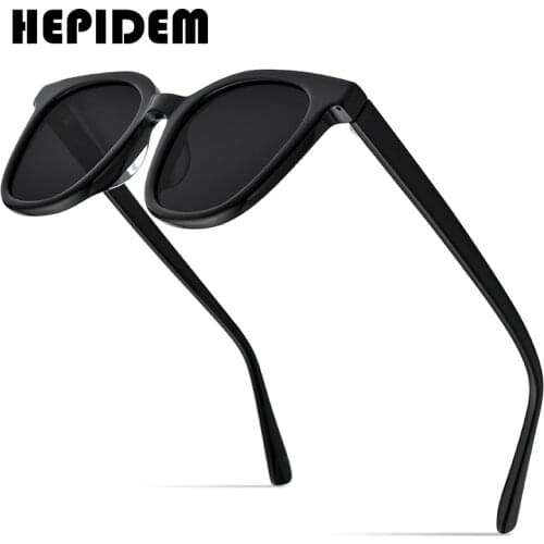 HEPIDEM Korean Acetate Sunglasses Retro Men Gentle 2021 New Fashion Sun Glasses for Women Vintage Mirrored gm TOMY