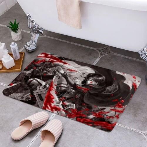 Shingeki No Kyojin Attack 3D Print Doormats Rectangle Non-Slip DoorMat Bedroom Kitchen Entrance Print Door rugs Dropshipping