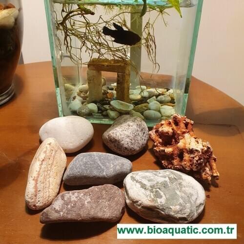 Aquarium , terrarium stones mix 1kg colourful