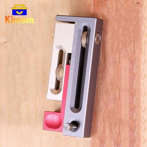 Saw Gap Regulator Woodworking Gap Gauge Aluminum Alloy Movable Measuring Block Mortise And Tenon Tools Length Compensation Tools