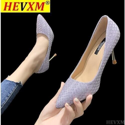 Thin Heels Shallow Mouth Party Shoes Women Pumps Sexy Pointed Toe Solid Color Dress Shoes Woman High Heel Shoes Zapatillas Mujer