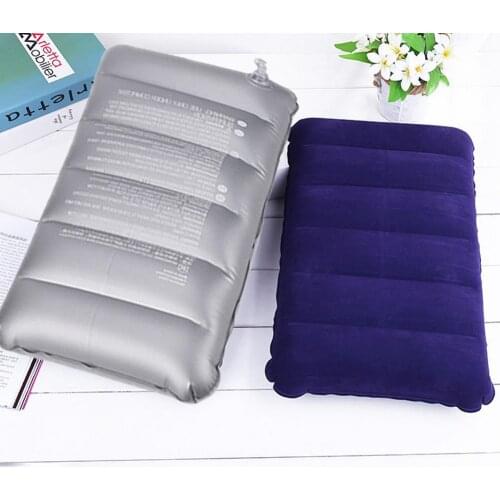 Convenient Ultralight Inflatable Pillow PVC Nylon Air Pillow Sleep Home Travel Bedroom Hiking Beach Car Plane Head Rest Support