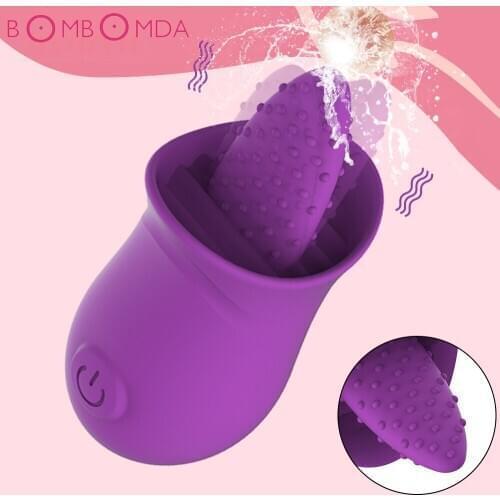 G Spot Vibrator Powerful Clitoral Licking Massager Vagina Stimulation 10 Mode Soft Tongue Nipple Clit Tickler Sex Toys for Women