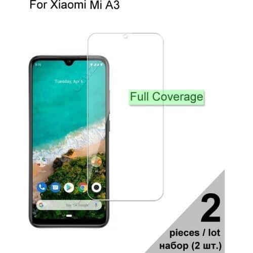 Tempered Glass For Xiaomi Mi A3 Explosion-proof Full Cover Screen Protector Protective Glass For Xiaomi Mi A3