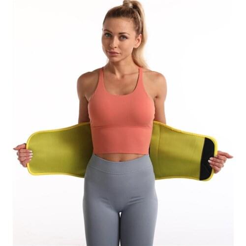 Women Waist Trainer Sauna Sweat Belts With Magic Sticker Body Shaper Belt For Fitness Exercise transpirable, absorbente para