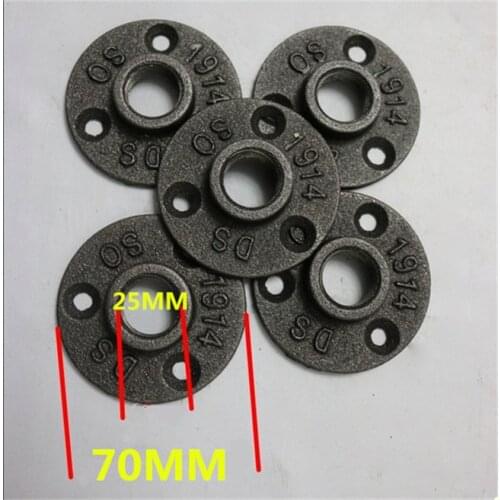 10pcs/Lot DN20 Iron Flange Casting Antique Flange Base Bracket For G3/4" Tube Pipe cast iron pipe flange