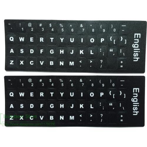 100pcs/lot High quality English Keyboard Sticker English Alphabet For laptop desktop keyboards Stickers 10/12/13/14/15/17 inch
