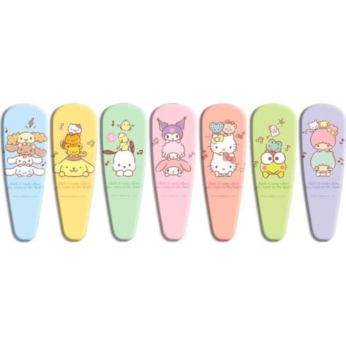 2pcs-8pcs 5cm kawaii sanrio plush My Melody kuromi Cinnamoroll babyCinnamoroll KT Purin Japanese hairpin Girls' headwear hairpin