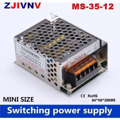 35W 12V 3a Smaller Volume MINI led driver, mini switching power supply,min power switch,mini size ac to dc smps (MS-35-12)