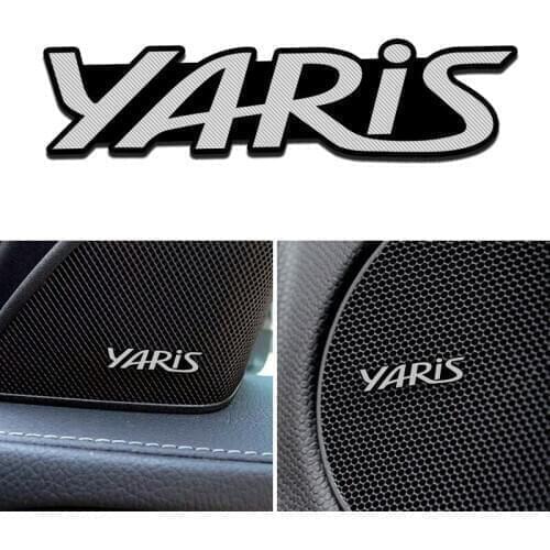 3D aluminum speaker stereo speaker badge emblem Sticker for Toyota yaris 2013 -2016 Yaris L 2017 -2019 Car Styling Accessorie