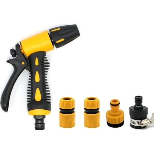 5 Piece Set Garden Water Gun Hose Nozzle Adjustable Variable Spray Patterns High Pressure Car Wash Gun Watering Irrigation Toos