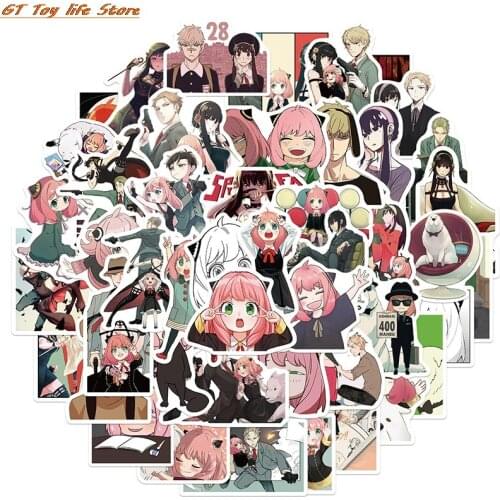 50pcs/pack Japanese Anime SPY×FAMILY Stickers For Laptop Matte Decals