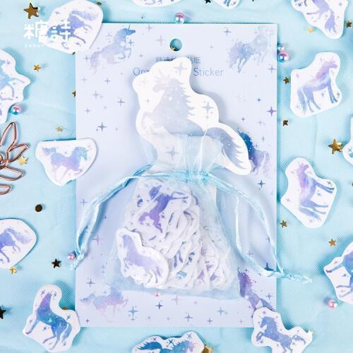 Secret Unicorn Decorative Stationery Stickers Scrapbooking DIY Diary Album Stick Lable
