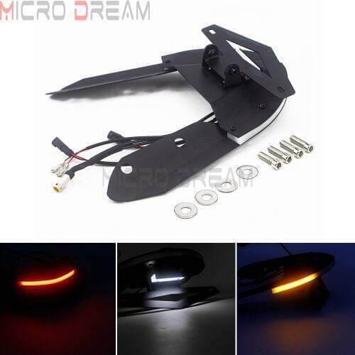 For Ducati Monster 821 2015 2016 2017 Motorcycle Tidy Fender Eliminator Kits LED Taillight Number Plate Light Brackets