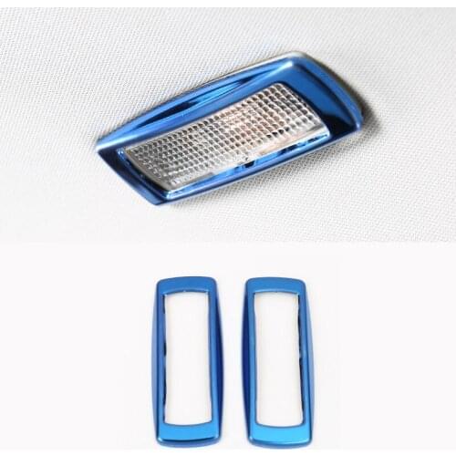 For Skoda Karoq 2017 2018 Stainless steel rear reading Lamp decoration cover sticker case Accessories Car-styling