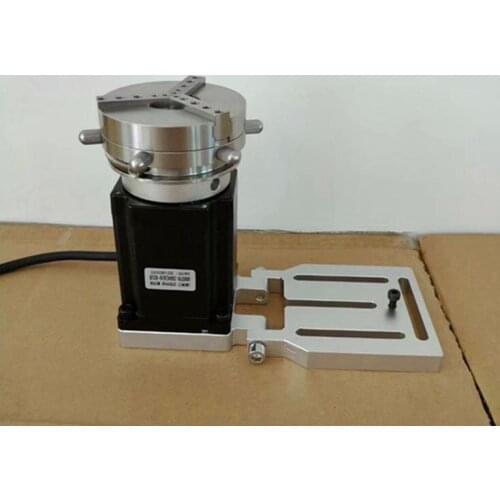 D69 mini marking machine electric rotating shaft stainless steel rotating fixture, size: 130 * 90 * 90MM jaws extended range 12