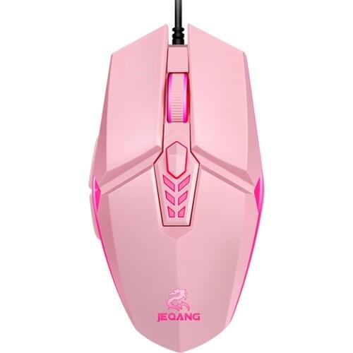 Ergonomic USB Wired Gaming Mouse 6 Buttons LED 1600 DPI USB Computer Mice Gamer Mouse Pink Gaming Mouse For PC Laptop