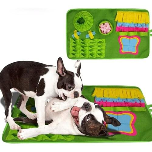 Interactive Toy Dog Puzzle Pet Snuffle Mat Puppy Sniffing Training Feeding Cushion Encourages Natural Foraging Skills Pet Toy
