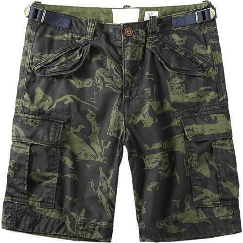 Camouflage Cargo Shorts Man Casual Cotton Shorts Military Army Style Boardshorts Plus Size Summer Men Clothes