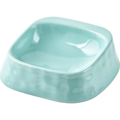 Ceramic Bowl for Pet Dogs and Cats, Wide Diameter, Tilt Angle To Help Pets Eat, Prevent Tipping Design Cat Food Bowl