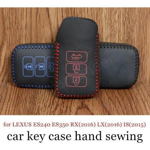 Best quality hand sewing leather car key case cover fit for L-EXUS ES240 ES350 RX(2016) LX(2016) IS(2015) GS(2016) GS