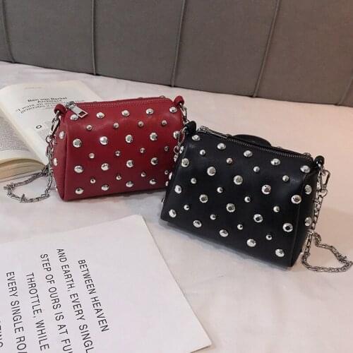 New Korean Version Small Square Bag Fashion High Quality PU Leather Womens Handbag Solid Color Shoulder Messenger Bags Purse