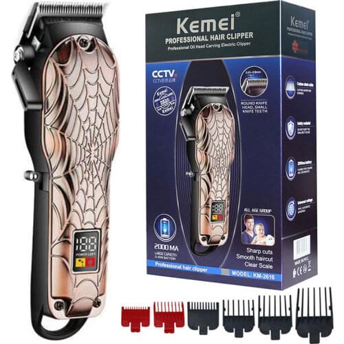 Original professional adjustable electric hair clipper corded cordless for men LCD display hair trimmer beard haircut machine
